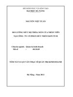 Đo lường mức độ thỏa mãn của nhân viên tại công ty cổ phần đức nhân kon tum 