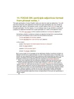 participle adjectives formed from phrasal verbs