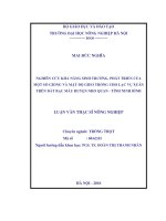 Nghiên cứu khả năng sinh trưởng,phát triển của một số giống và mật độ gieo trồng cho lạc vụ xuân trên đất bạc màu huyện nho quan ninh bình 