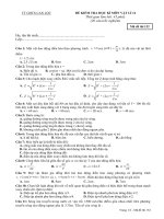 Đề KT học kì 1 Lý 12 Very Hot