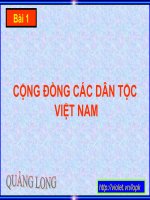 Bài soạn Bài 1- cộng đồng các dân tộc VN - lopk