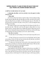 NHỮNG VẤN ĐỀ LÝ LUẬN CƠ BẢN VỀ HẠCH TOÁN VẬT LIỆU TRONG CÁC DOANH NGHIỆP SẢN XUẤT