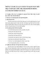 NHỮNG VẤN ĐỀ LÍ LUẬN CƠ BẢN VỀ HẠCH TOÁN TIÊU THỤ VÀ KẾT QUẢ TIÊU THỤ THÀNH PHẨM TRONG CÁC DOANH NGHIỆP SẢN XUẤT