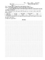 Kiểm tra HK I Địa lý 8