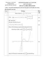 Đáp án thi thử đại học môn toán khối D lần 2 năm 2010