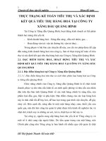 THỰC TRẠNG KẾ TOÁN TIÊU THỤ VÀ XÁC ĐỊNH KẾT QUẢ TIÊU THỤ HÀNG HOÁ TẠI CÔNG TY XĂNG DẦU QUẢNG BÌNH