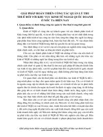 Giải pháp hoàn thiện công tác quản lý thu thuế đối với khu vực kinh tế ngoài quốc doanh ở nước ta hiện nay