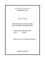 Thu hút đầu tư vào các khu công nghiệp tỉnh khánh hòa 