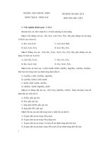 Bài giảng cac de thi hoa hk1lop 8 co chon loc