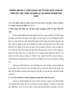 NHỮNG VẤN ĐỀ LÝ LUẬN CHUNG CỦA TỔ CHỨC HẠCH TOÁN KẾ TOÁN VẬT LIỆU