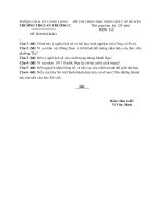 Bài soạn ĐỀ THI HỌC SINH GIỎI KHỐI 8 MÔN SỬ (ĐẾ THAM KHẢO)