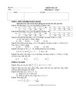 Tài liệu Đề kiểm tra đại số 7.2