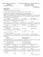 Tài liệu ĐỀ THI THỬ ĐẠI HỌC LẦN 1-2011-KHỐI A