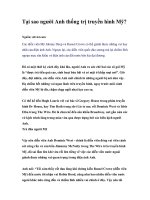 Tại sao người Anh thống trị truyền hình Mỹ?