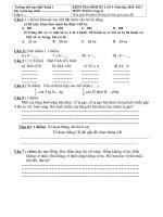 Tài liệu DE KIEM TRA DINH KY LAN 1 NAM 10-11