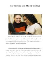 Hãy tìm hiểu xem Phụ nữ muốn gì