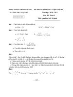 Bài soạn Đề thi KSCL Học Kỳ I Môn Toán 8 Năm học 2010-2011