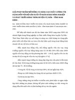 GIẢI PHÁP NHẰM MỞ RỘNG VÀ NÂNG CAO CHẤT LƯỢNG TÍN DỤNG ĐỐI VỚI HỘ SẢN XUẤT Ở NGÂN HÀNG NÔNG NGHIỆP VÀ PHÁT TRIỂN NÔNG THÔN HUYỆN VỤ BẢN