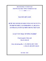 Luận văn bước đầu đánh giá khả năng sản xuất của tổ hợp đà điểu lai zimbabwe x f1(black x australia) nuôi tại miền trung việt nam 