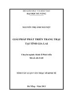 Giải pháp phát triển trang trại tại tỉnh gia lai 