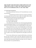 MỘT SỐ KIẾN NGHỊ NHẰM HOÀN THIỆN KIỂM TOÁN CHU TRÌNH TIỀN LƯƠNG VÀ NHÂN VIÊN TRONG KIỂM TOÁN BÁO CÁO TÀI CHÍNH DO CÔNG TY AISC THỰC HIỆN