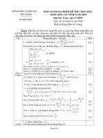 Tài liệu Đáp án Đề thi học sinh giỏi tỉnh bắc giang monTOAN 2009