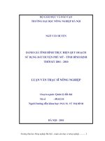 Luận văn đánh giá tình hình thực hiện quy hoạch sử dụng đất huyện phù mỹ tỉnh bình định thời kỳ 2001 2010 