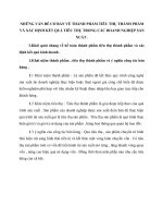 NHỮNG VẤN ĐỀ CƠ BẢN VỀ THÀNH PHẨM TIÊU THỤ THÀNH PHẨM VÀ XÁC ĐỊNH KẾT QUẢ TIÊU THỤ TRONG CÁC DOANH NGHIỆP SẢN XUẤT