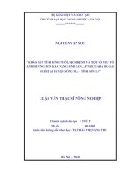Khảo sát tình hình nuôi, dịch bệnh và một số yếu tố ảnh hưởng đến khả năng sinh sản, ấp nở của ba ba gai nuôi tại huyện sông mã   tỉnh sơn la 