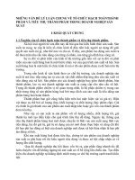 NHỮNG VẤN ĐỀ LÝ LUẬN CHUNG VỀ TỔ CHỨC HẠCH TOÁNTHÀNH PHẨM VÀ TIÊU THỤ THÀNH PHẨM TRONG DOANH NGHIỆP SẢN XUẤT