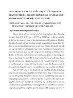 THỰC TRẠNG HẠCH TOÁN TIÊU THỤ VÀ XÁC ĐỊNH KẾT QUẢ TIÊU THỤ TẠI CÔNG TY LIÊN DOANH SẢN XUẤT MÚT XỐP POLYURE THANE VIỆT NAM  NHẬT BẢN