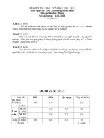 Tài liệu Đáp án+ Đề thi 12-HK1(10-11)