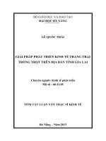 Giải pháp phát triển kinh tế trang trại trồng trọt trên địa bàn tỉnh gia lai 