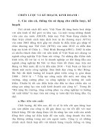 CHIẾN LƯỢC VÀ KẾ HOẠCH Công ty Mai Động