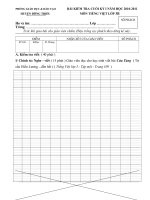 Đề thi cuối học kì I năm học 2010 - 2011