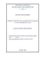 Nghiên cứu thiết kế, chế tạo bộ phận đào và kẹp nhỏ của máy liên hợp đào củ sắn 