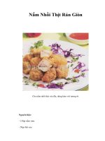 Nấm Nhồi Thịt Rán Giòn