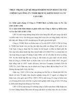 THỰC TRẠNG LẬP KẾ HOẠCH KIỂM TOÁN BÁO CÁO TÀI CHÍNH TẠI CÔNG TY TNHH DỊCH VỤ KIỂM TOÁN VÀ TƯ VẤN UHY