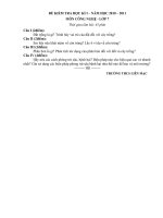 Tài liệu KTHKI Công nghệ 7