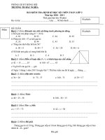 Gián án TOÁN LỚP 2.KÌ I.2010-2011
