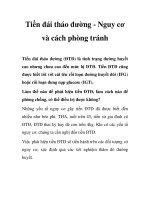 Tiền đái tháo đường - Nguy cơ và cách phòng tránh