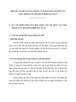 MỘT SỐ VẤN ĐỀ LÝ LUẬN CHUNG VỀ HẠCH TOÁN NGUYÊN VẬT LIỆU TRONG CÁC DOANH NGHIỆP SẢN XUẤT