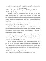 LÝ LUẬN CHUNG VỀ KẾ TOÁN NGHIỆP VỤ BÁN HÀNG TRONG CÁC DOANH NGHIỆP