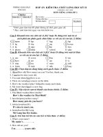 Tài liệu Đề thi môn Tiếng Anh 3 HK II