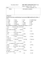 Bài giảng HKI Anh 6 (1)