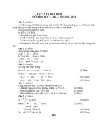 Bài soạn DAP AN HKI hóa 8