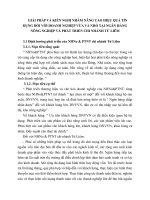 GIẢI PHÁP VÀ KIẾN NGHỊ NHẰM NÂNG CAO HIỆU QUẢ TÍN DỤNG ĐỐI VỚI DOANH NGHIỆP VỪA VÀ NHỎ TẠI NGÂN HÀNG NÔNG NGHIỆP VÀ PHÁT TRIỂN CHI NHÁNH TỪ LIÊM