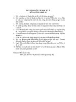 Tài liệu đề cương thi học kỳ 1- trường THPT BÙI THỊ XUÂN- HUẾ