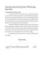 Thực trạng tổ chức kế toỏn tại Cụng ty TNHH xõy dựng Quyết Thắng