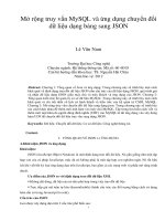 Mở rộng truy vấn MySQL và ứng dụng chuyển đổi  dữ liệu dạng bảng sang JSON
